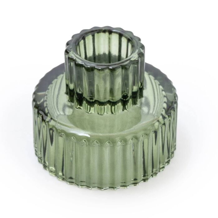 Candlelight Green Double Ended Candleholder 6.5cm